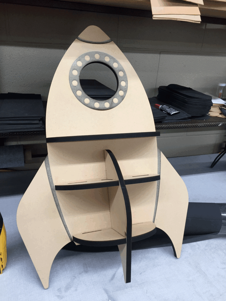 Rocket ship shelf